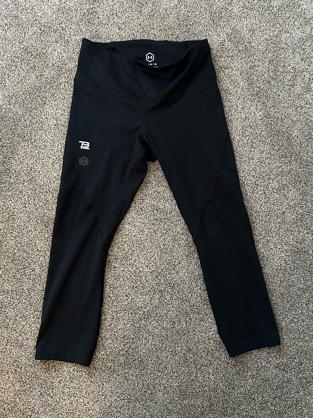 Women’s TB12 Under Armour Black High-Waist Capri Leggings